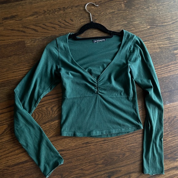 Brandy Melville Tops - Brandy Melville Green Long Sleeve Top